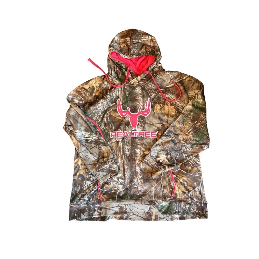 Realtree Camo‎ Hoodie Pink Logo Cottonwood Canyon XL Pullover